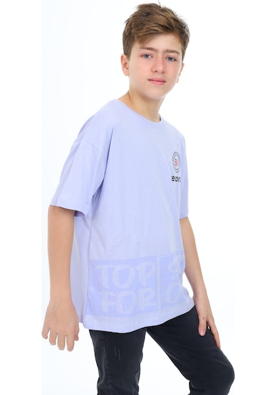Toontoy Kids Toontoy Erkek Çocuk Bv Baskılı Tişört Mavi