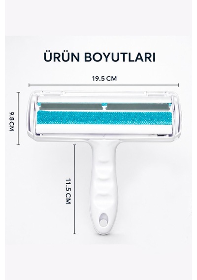 Tüy Toplayıcı Hazneli Gırgır Evcil Hayvan Tüy Temizleme Rulosu Kolay Temizlik Aparatı