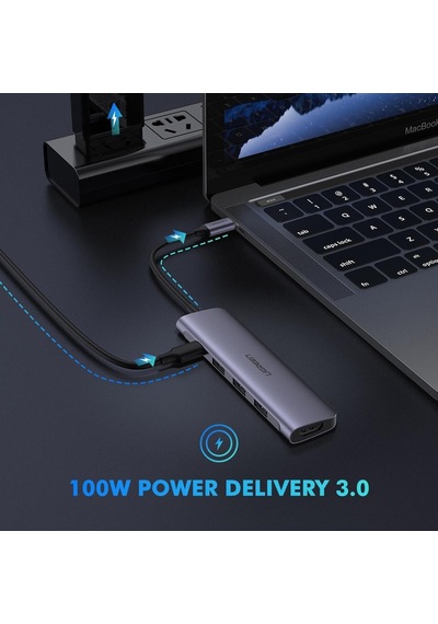 Ugreen Type-C Usb Çoklayıcı Ve Hdmı Dönüştürücü Adaptör