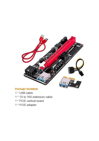 Pcı-E 1X - 16X Riser Kart Ver009S Usb 3.0