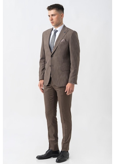 White Stone Grandson Ty2424 Yelekli Likralı Slim Fit Takım Elbise Desenli-desenli Kahverengi White Stone Grandson Ty2424 Yelekli Likralı Slim Fit Takım Elbise Desenli-desenli Kahverengi