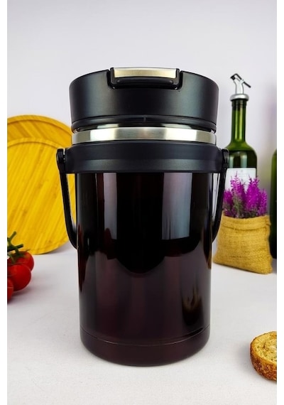 Akıllıelma-cooker-zego Kahverengi Yemek Termosu Çelik 2.2 Lt Yk1413 Xg-7023 5459 Kahverengi