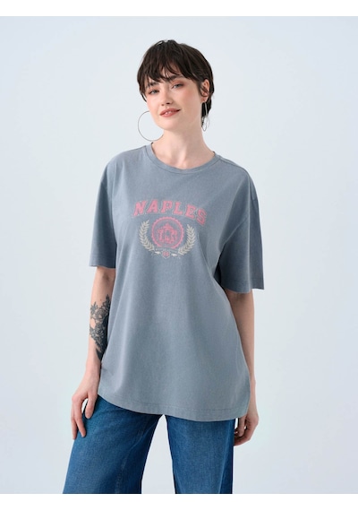Loft Regular Fit Mavi Kadın T-shirt Lf2038458 Mavi