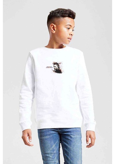 Tshirthane Prison Break Wallpaper 18 Baskılı Unisex Çocuk Beyaz Sweatshirt