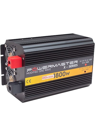 Powermaster Pwr1800-24 Çift Dijital Ekran 24 Volt - 1800 Watt Modıfıed Sınus Wave Inverter
