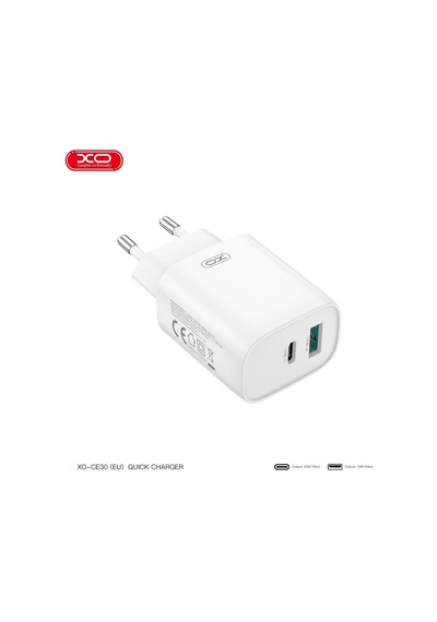 Özel Seri Ev Aleti Adaptör Mobil Aksesuar Xo Ce30 30w Pd & Qc 3.0 Hızlı Şarj Cihazı