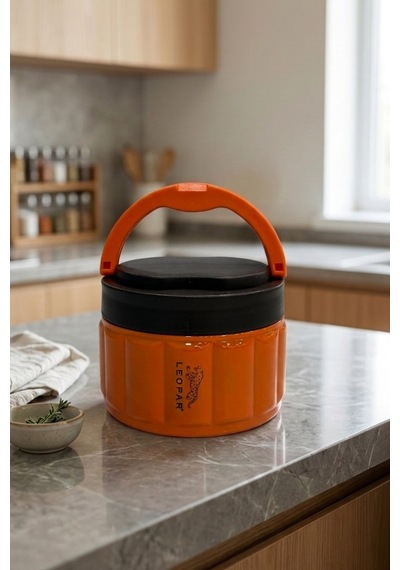Cooker Leopar 1,1 Litre Yemek Termosu Yk1854 Turuncu