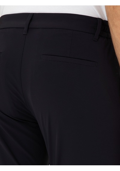 Cacharel Lacivert Slim Fit Beli Lastikli Esnek Kanvas Pantolon