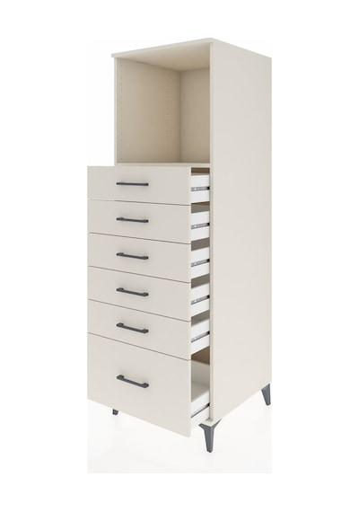 Kronos Dolap Tek Raflı 6 Çekmeceli 60x59x182 Aytaşı-aytaşı Aytaşı