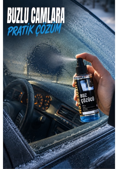 Oto Buz Çözücü Araç Araba Ayna Cam Buzlanma Önleyici Hızlı Ve Pratik Kullanım Sprey 125 Ml