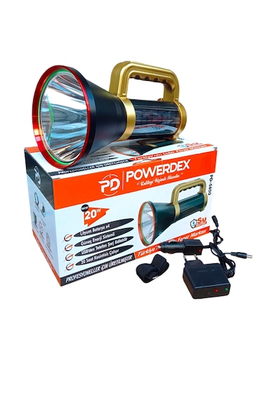 Powerdex Pd-5800 Güneş Enerjili Şarjlı El Feneri 20 Watt