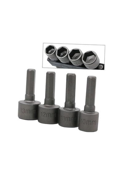 Orret Home 9 Parça Manyetik Somun Ucu Seti 5mm-13mm Arası Lokma Uç Takımı, Matkap Uyumlu Somun Sökme Adaptörü, 1/4" Altıgen Şaft, Manyetik Başlıklı Lokma Anahtar Uçları