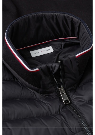Tommy Hilfiger Mıx Medıa Ess Rwb Stand Collar Erkek Siyah Sweatshirt - Mw0mw41329