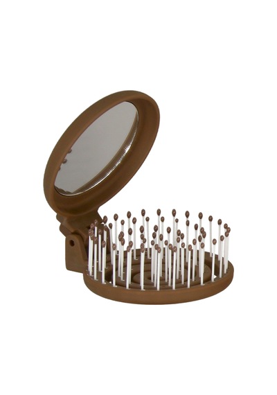 Proco Beauty Makaron Saç Fırçası-üç Boyutlu 3d Esnek Aynalı Çanta Boy Saç Fırçası-compact Detangler