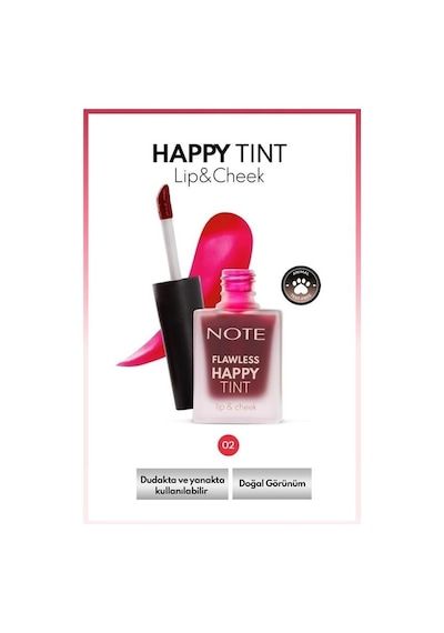 Note Flawless Happy Tint Lip&cheek N 02 W.cherry 01