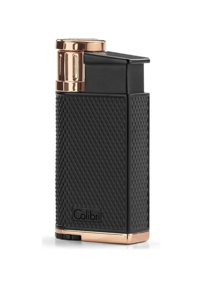 Colibri Evo Storm Çift Alevli Çakmak Puro Çakmağı Rose Siyah Krom