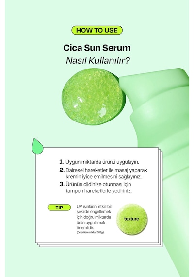 Edıtb Cica ve Hyalüronik Asit İçeren Nemlendirici SPF50+ Güneş Korumalı Yatıştırıcı EDIT.B Sun Serum 55 ML