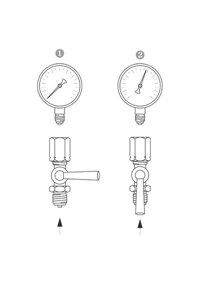 Pakkens Manometre Musluğu-Üç Yollu Manometre Valfi 64 Bar 1/2''