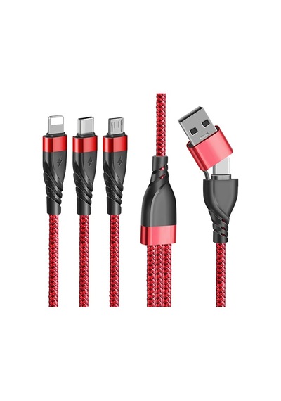Ally 3in1 Type-c + Usb To Lightning + Type-c + Micro Usb Şarj Ve Data Kablosu- 5775