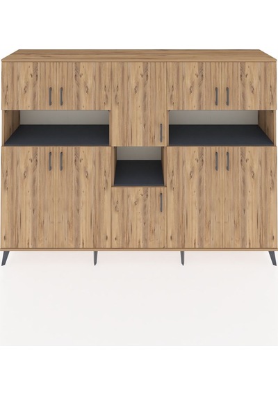 Hyperion Dolap 14 Raflı 10 Kapaklı 220x44x163 Çam-çam/antrasit Çam-çam/antrasit Hyperion Dolap 14 Raflı 10 Kapaklı 220x44x163 Çam-çam/antrasit Çam-çam/antrasit