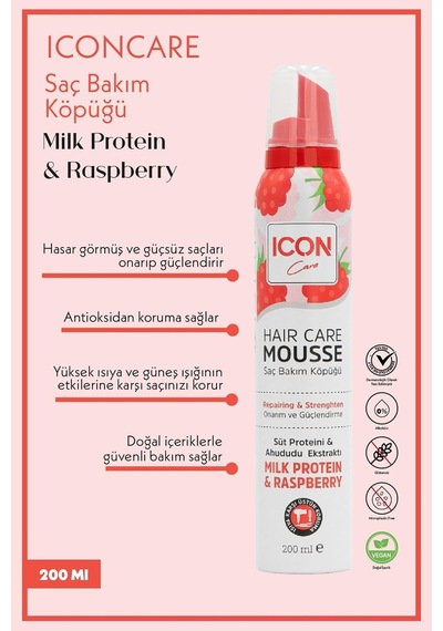 Saç Bakım Köpüğü Mılk Proteın & Raspberry