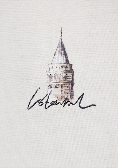 Mavi - İstanbul Baskılı Ekru Tişört 0613595-70057
