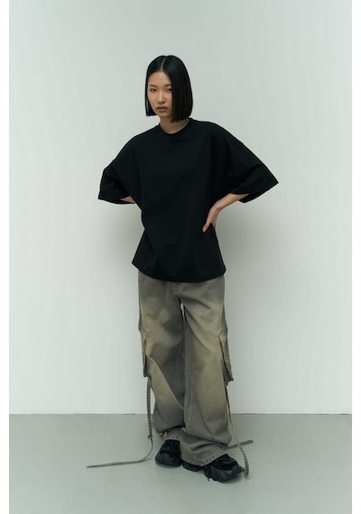 Flood Of Style Need Money Siyah Oversize