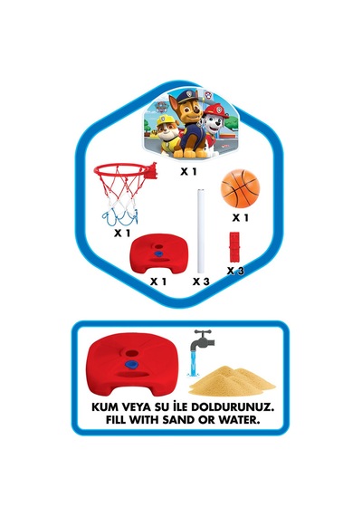 Fen Toys Paw Patrol Büyük Ayaklı Basketbol Set 03880