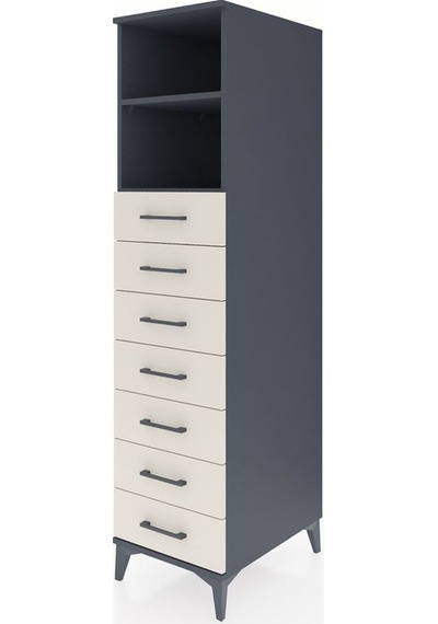 Kronos Dolap 2 Raflı 7 Çekmeceli 44x59x182 Antrasit-aytaşı Antrasit Kronos Dolap 2 Raflı 7 Çekmeceli 44x59x182 Antrasit-aytaşı Antrasit