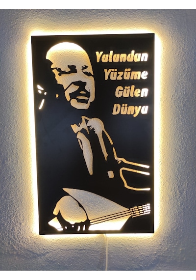 Neşet Ertaş Led Işıklı Tablo
