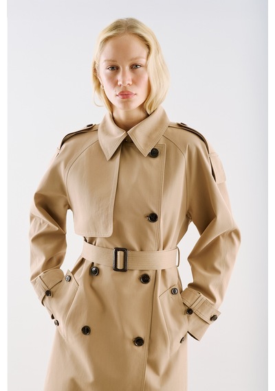 Manuka North Tasarım Kruvaze Trençkot Camel Aw26trc00001-05