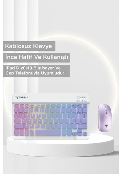 Torima TMK-09 Şarj Edilebilir RGB Işıklı Kablosuz Klavye Mouse Seti