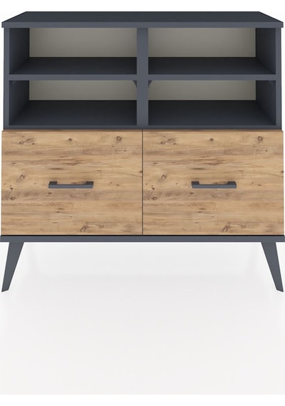 Arges Şifonyer 4 Raflı 2 Çekmeceli 88x30x80 Antrasit-antrasit/çam Antrasit/çam Arges Şifonyer 4 Raflı 2 Çekmeceli 88x30x80 Antrasit-antrasit/çam Antrasit/çam