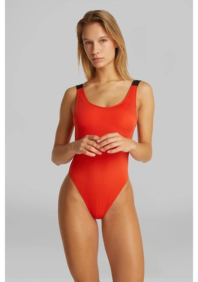 Calvin Klein Scoop Back One Pıece Kırmızı