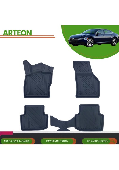 Volkswagen Arteon 2018+ 4d Araca Özel Havuzlu Paspas Takımı Karbon