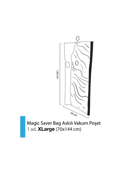 Magic Saver Bag Askılı Vakumlu Poşet Xlarge