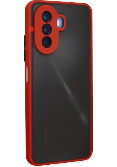 Newface Huawei Nova Y70 Kılıf Montreal Silikon Kapak - Kırmızı