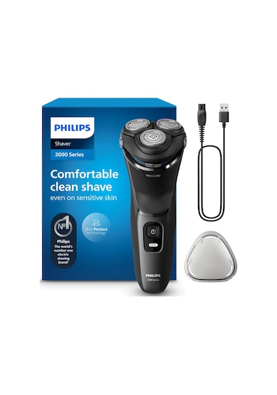 Philips Shaver Series 3000 - Erkekler İçin Elektrikli Tıraş Makinesi: Islak Ve Kuru Tıraş, Skinprotect Teknolojisiyle, Antrasit, Katlanabilir Sakal Düzelticiyle, Kablosuz S3145/00 Philips Shaver Series 3000 - Erkekler İçin Elektrikli Tıraş Makinesi: Islak Ve Kuru Tıraş, Skinprotect Teknolojisiyle, Antrasit, Katlanabilir Sakal Düzelticiyle, Kablosuz S3145/00
