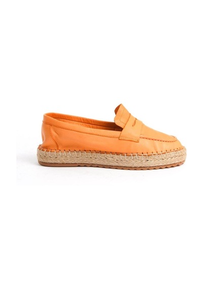Mubiano Hakiki Deri Mbsvk23a001-orj Kadın Oranj Espadril & Babet Turuncu