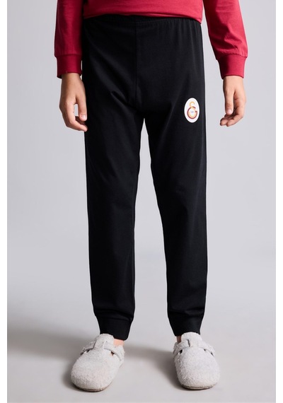 Defacto %100 Pamuk Galatasaray Baskılı Bisiklet Yaka Uzun Kollu 2li Pijama Takımı Erkek Çocuk I2030a826aurd119 Kırmızı-rd119