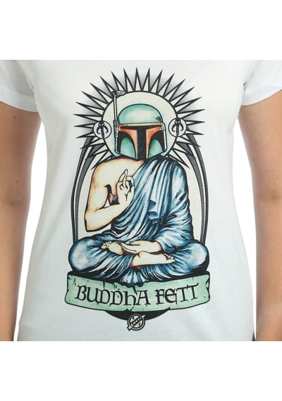Bant Giyim - Star Wars Boba Fett Beyaz Kadın T-Shirt Tişört