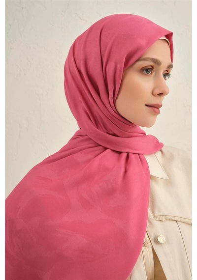 Armine Lyocell Viscon Dalga Desen Şal 1 Pembe