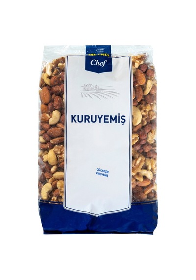 Metro Chef Karışık Kuruyemiş 1 Kg Çiğ - Fındık, Badem, Ceviz, Kaju 4'li Avantaj Paketi - 4 Adet Tarı Diğer