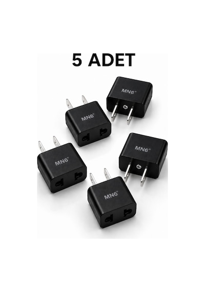 M007 Amerikan Priz Dönüştürücü/5 Adet-türk Fişi Amerikan Sistemine Çeviren Adaptor Fiş