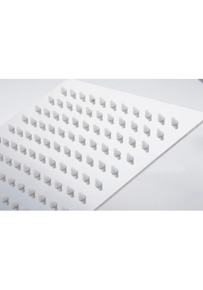 Ahlez Paslanmaz 304 Kalite Ankastre İnce Tepe Duş Başlığı Krom 20 x 20 cm Krom