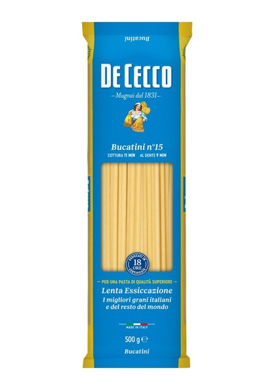 De Cecco Bucatini Makarna 500 G - İnce Uzun Form, Sosları Hapseden Lezzet 2'li Ekonomik Paket - Tarı