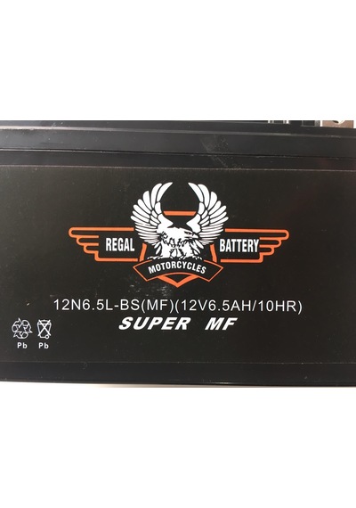 Akü 12n6.5l-bs(mf) 12v 6.5 Ah Motosiklet