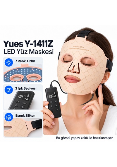 Yues Y-1411z Led Yüz Maskesi 8 Modlu Şarjlı Cilt Bakım Cihazı