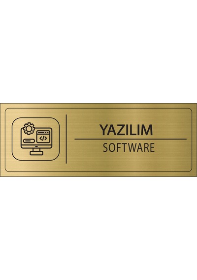 Mayeka Yazılım İsimlik Altın Metal Kapı İsimliği Levhası Yönlendirme Tabelası