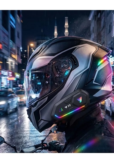 Şarjlı Motosiklet Kask Intercom Kulaklık Bluetooth 5.3 Teknolojisi 17371157